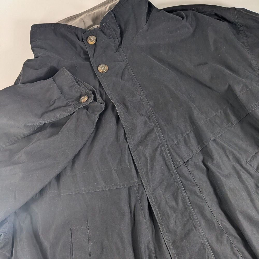 Vintage Members Only Microfiber Men's XL‎ Long Full Zip Brass Snaps Black Jacket